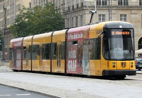 Трамвай в немецком Дрездене